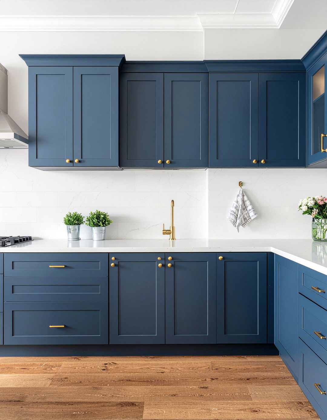 Navy blue kitchen door - 30 kitchen exterior door ideas