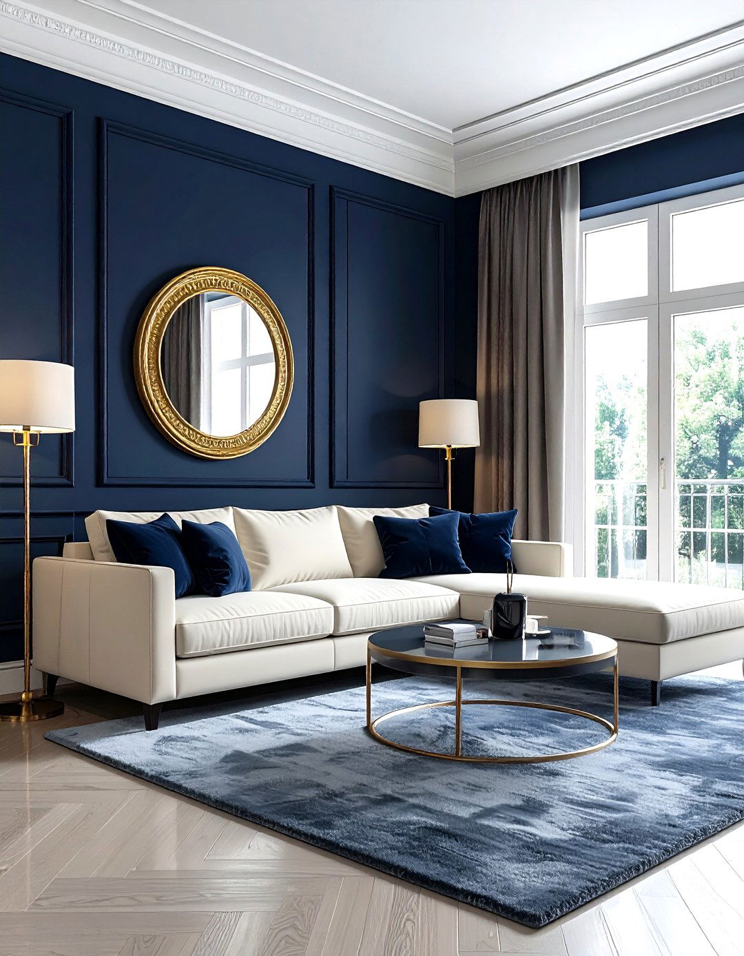 Navy blue living room - 30 cool blue living room ideas