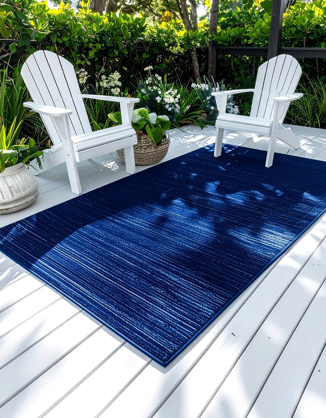 Navy blue outdoor rug - 30 outdoor rug ideas