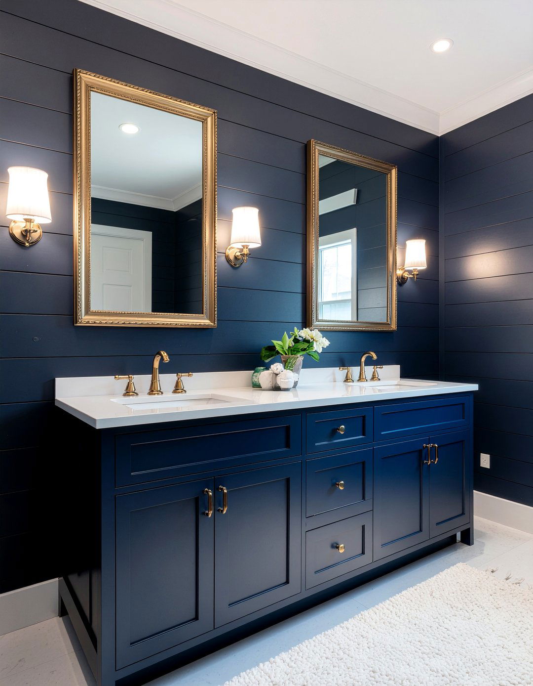 Navy blue shiplap bathroom - 30 bathroom shiplap ideas