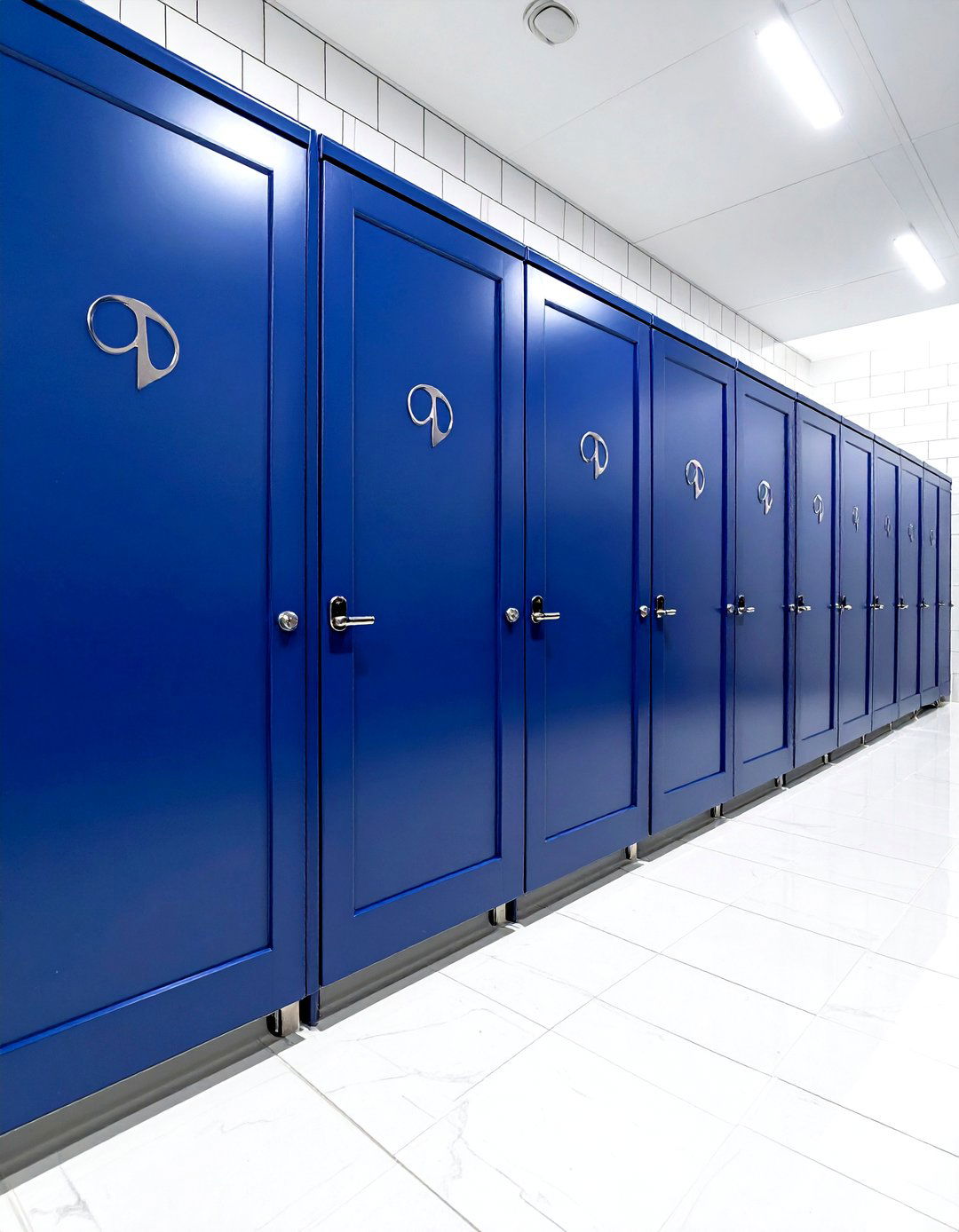 Navy blue toilet partitions - 30 toilet partition ideas