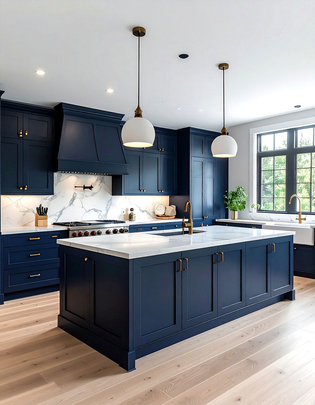 Navy kitchen cabinets - 30 navy decor ideas