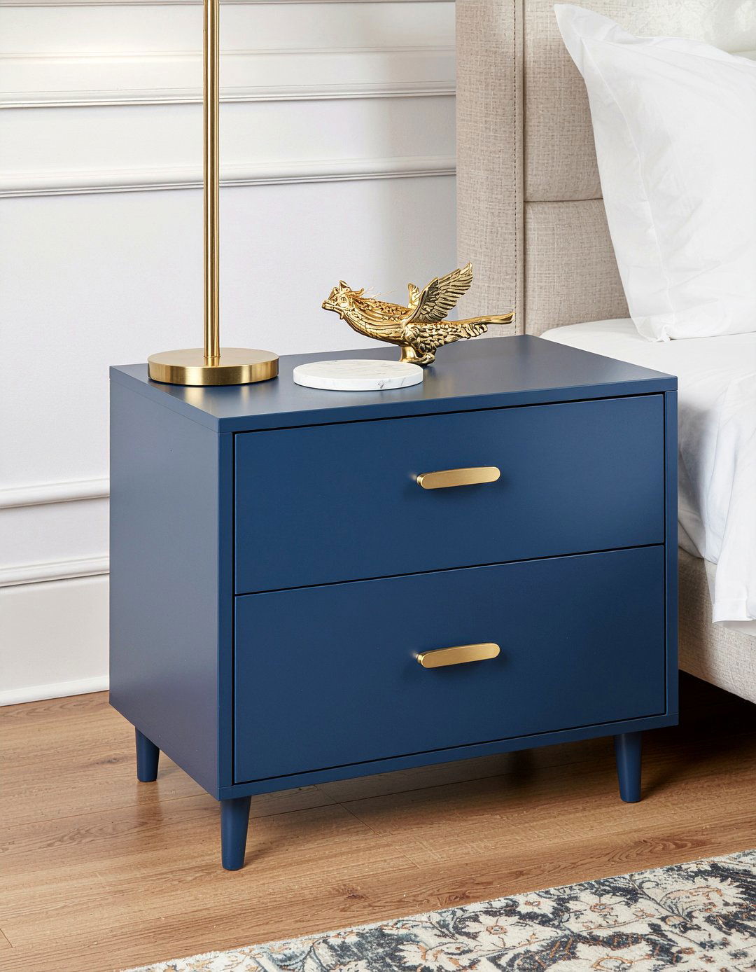 Navy nightstand - 30 bedroom modern nightstands