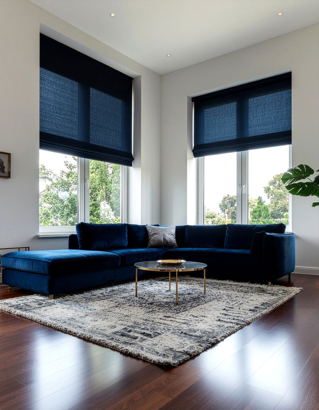 Navy roller blinds - 30 living room roller blinds