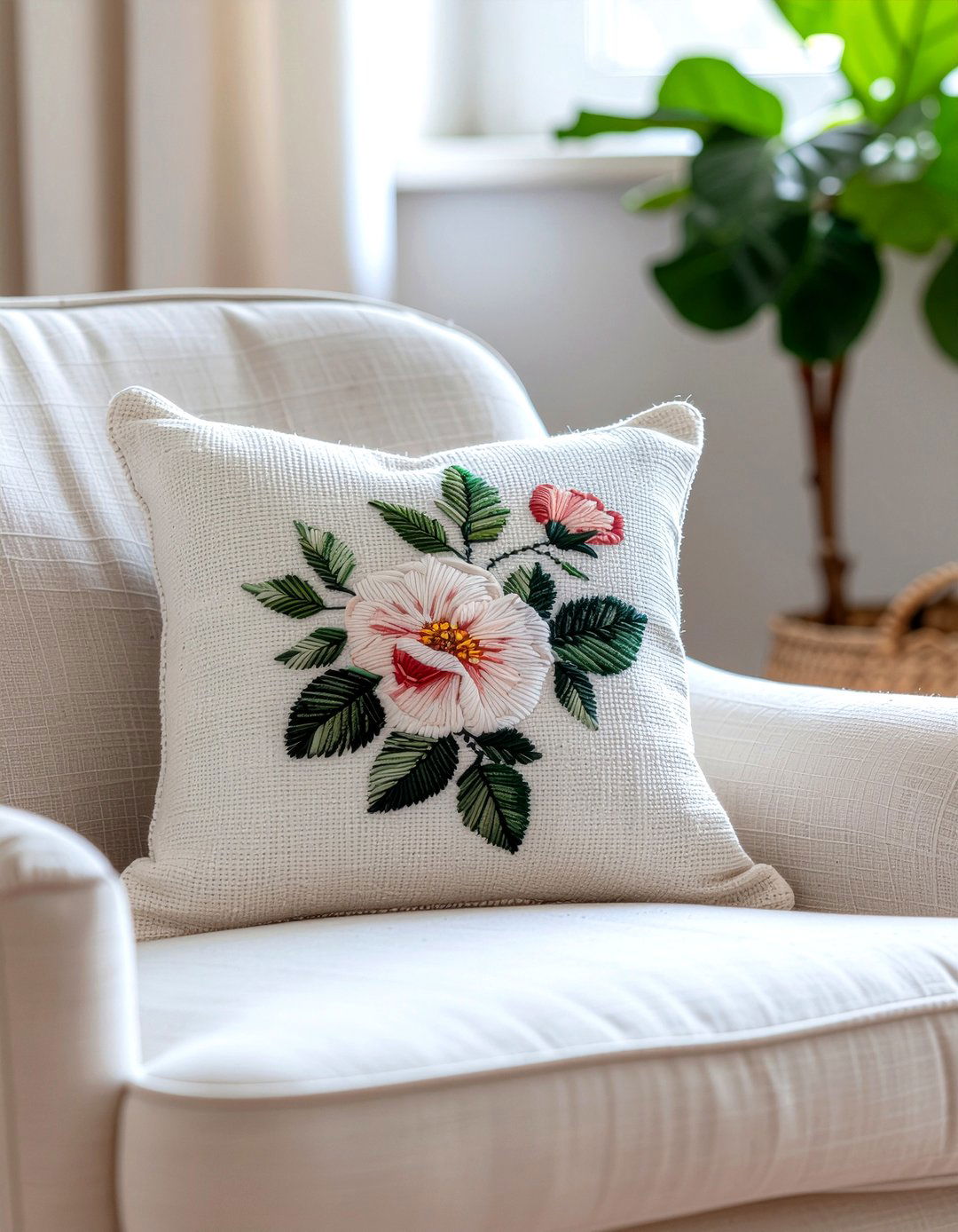 Needlepoint pillow - 30 estate sale decor ideas