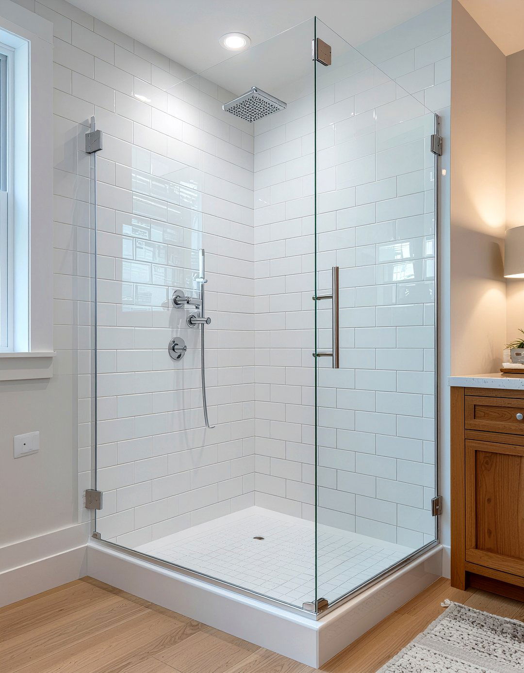 Neo angle Glass Shower Door - 30 bathroom glass door ideas