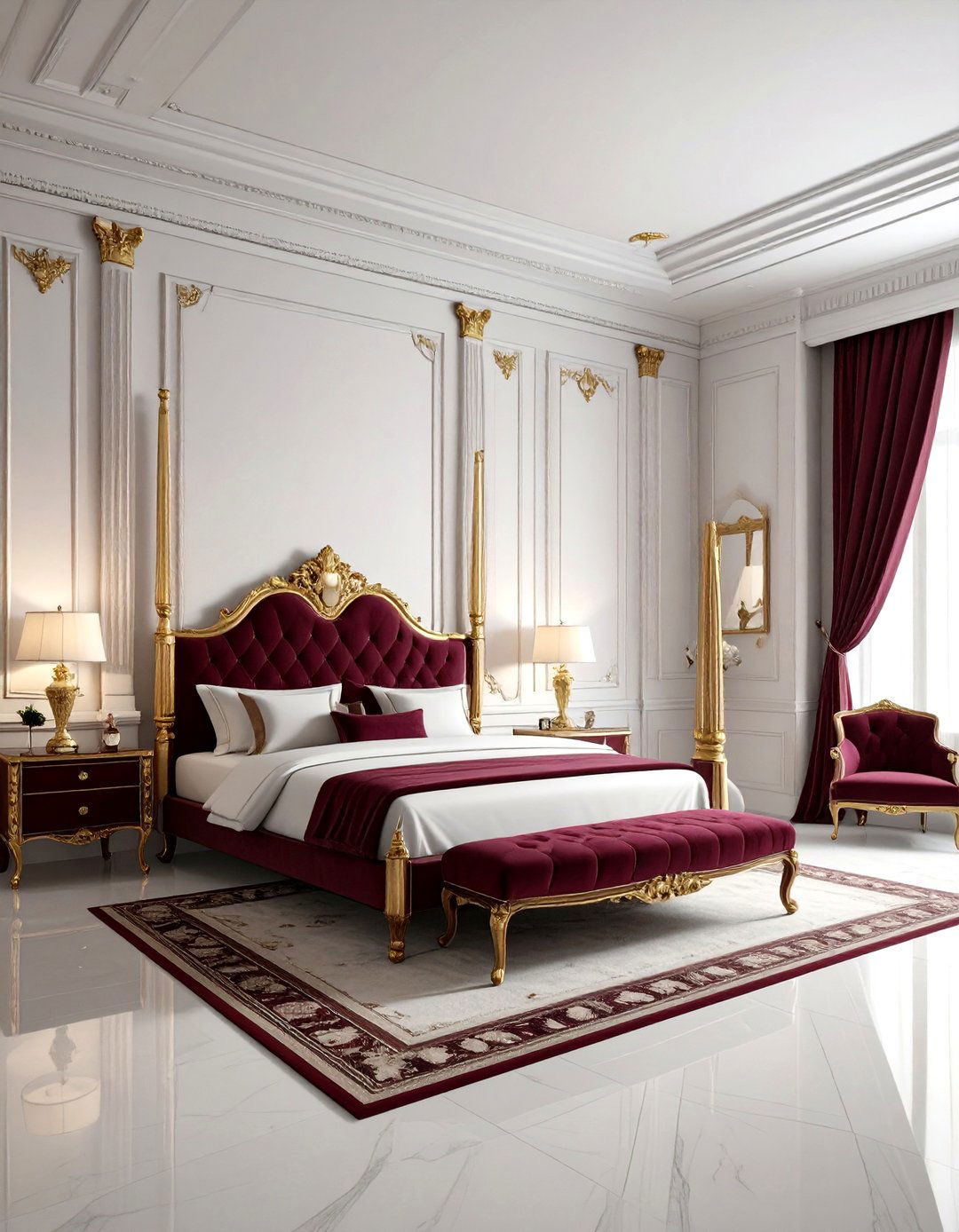 Neoclassical Master Bedroom - 30 mansion bedroom ideas