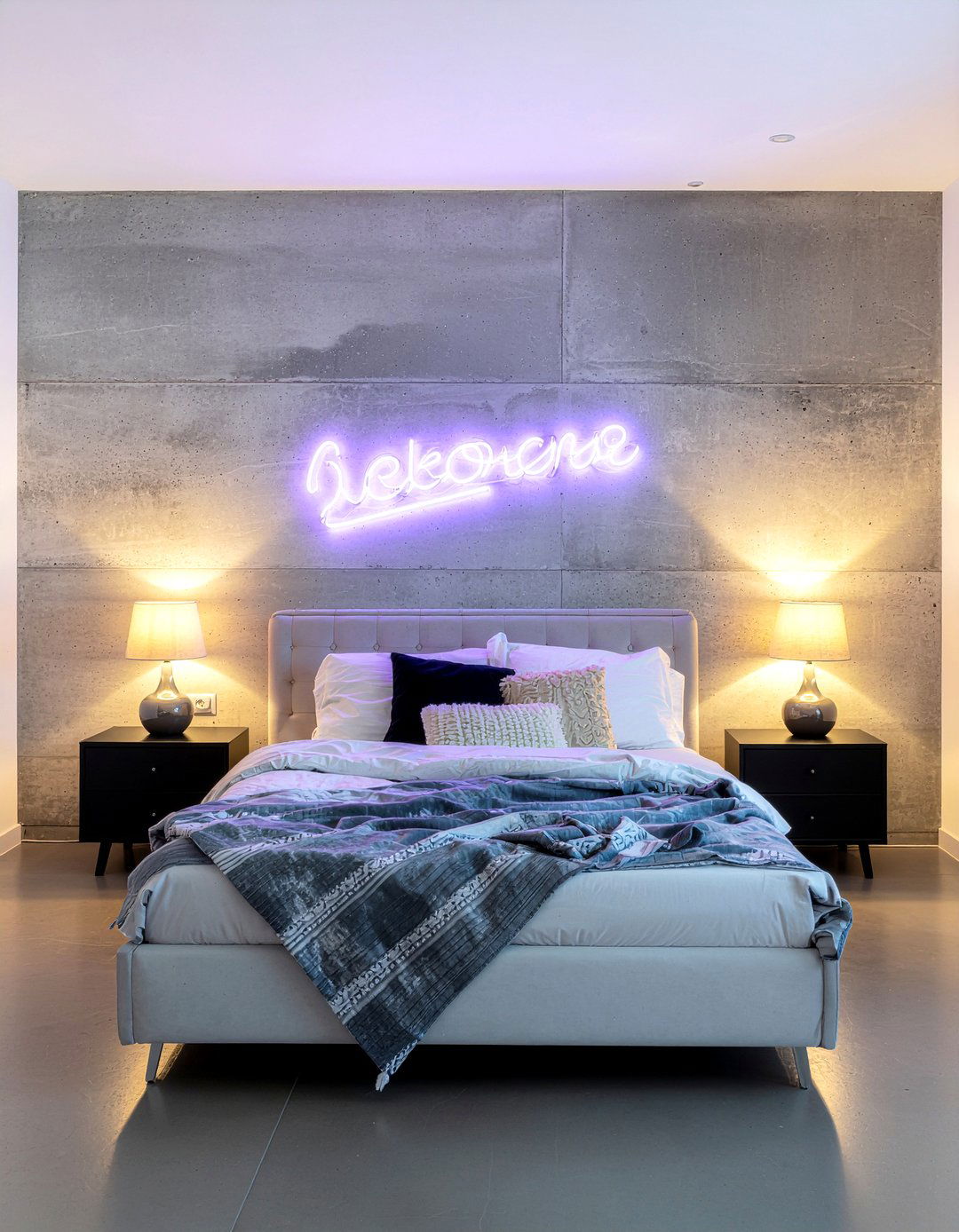 Neon Light Bedroom - 30 one of a kind bedroom ideas