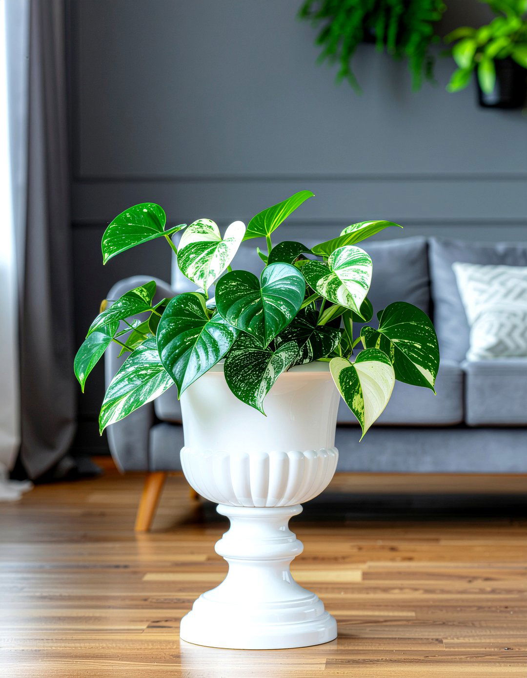 Neon Pothos Accent - 30 living room pothos ideas