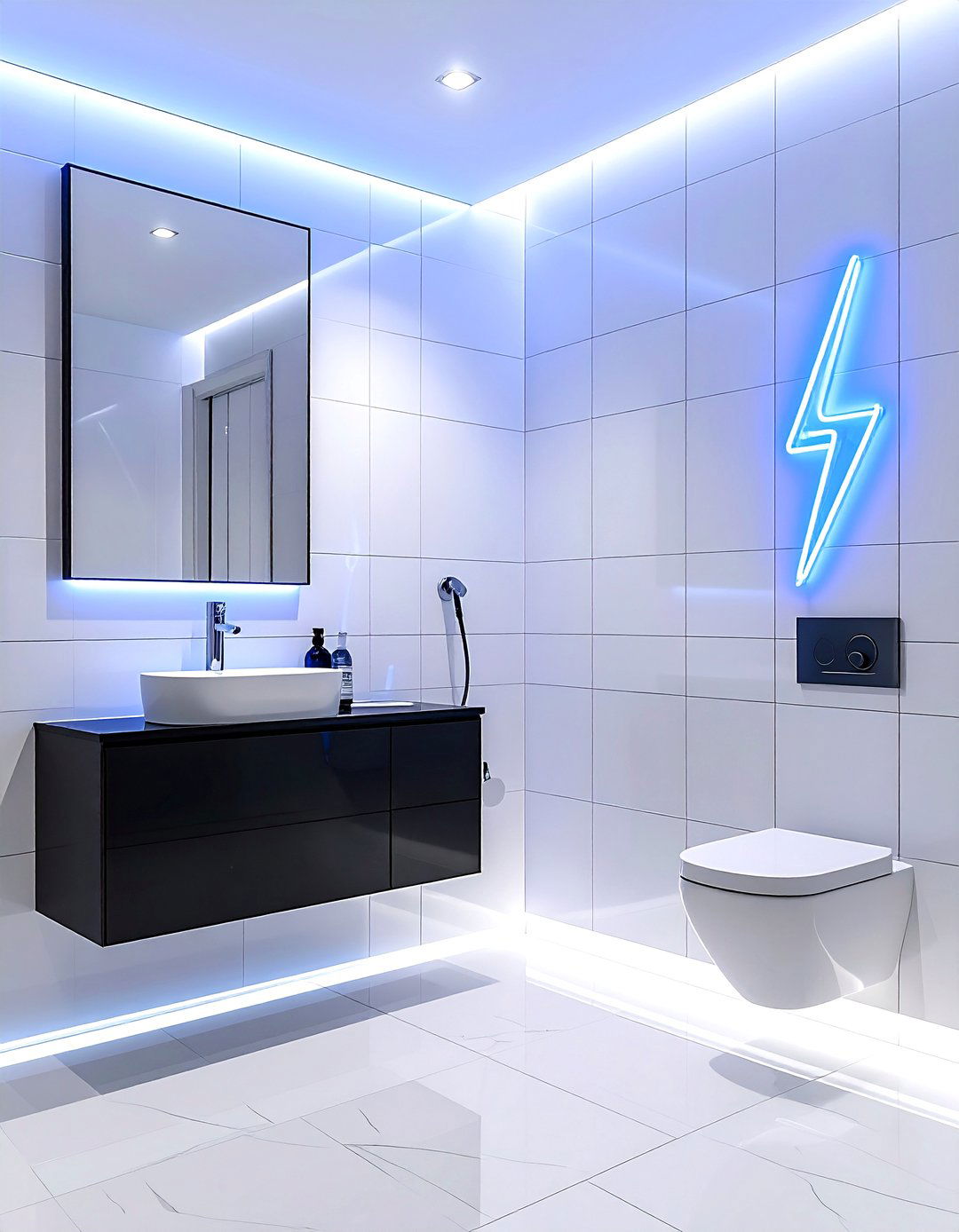 Neon Sign Decor Bathroom - 30 teen bathroom ideas
