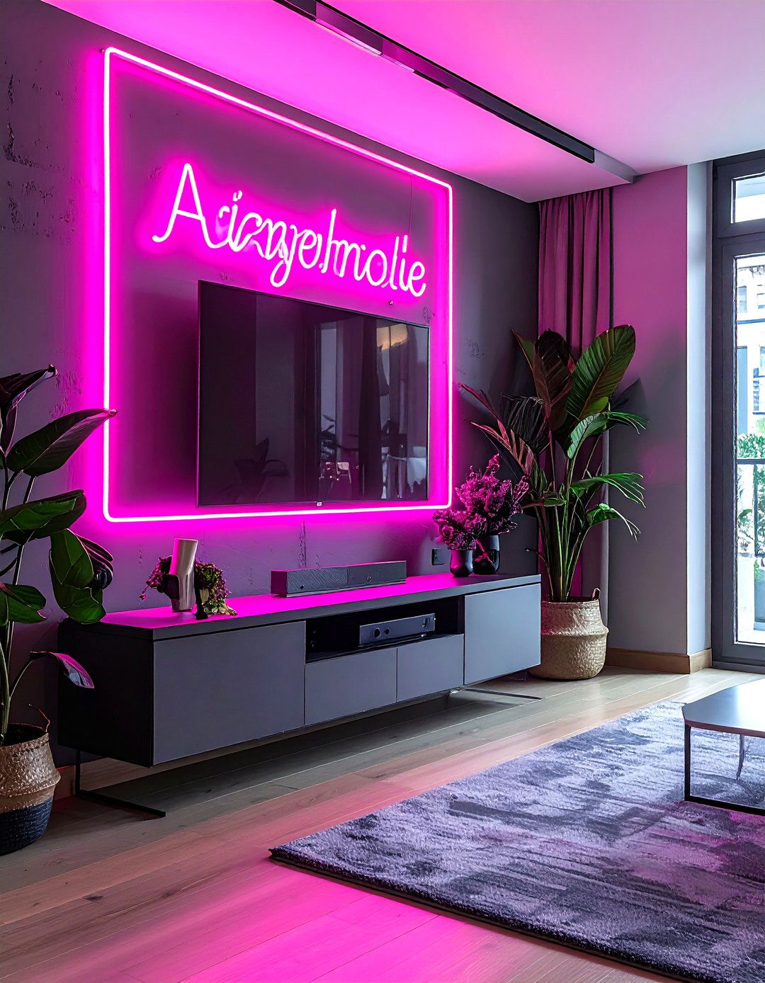 Neon Sign For Accent Wall - 30 living room accent lighting ideas
