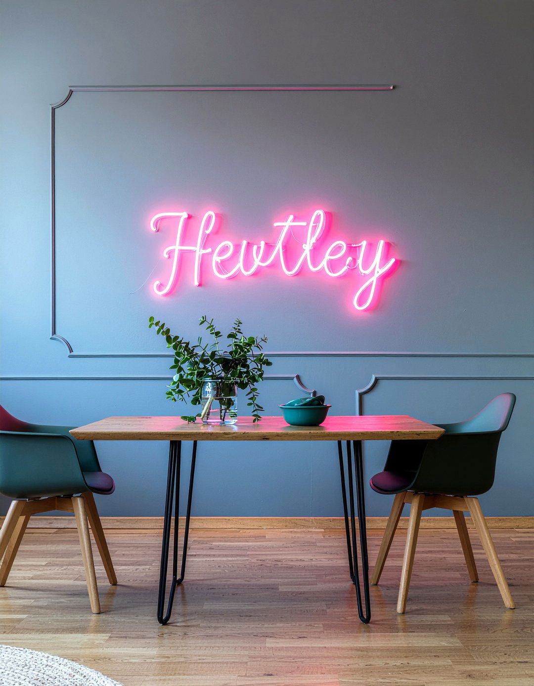 Neon Sign Wall Art - 30 daring dining room ideas