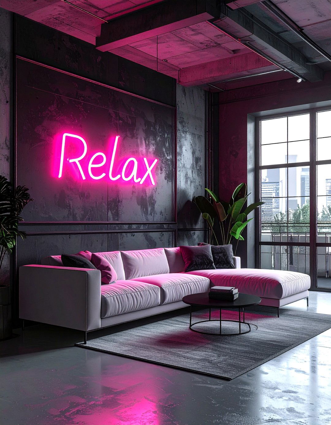 Neon Sign Wall - 30 light decor ideas