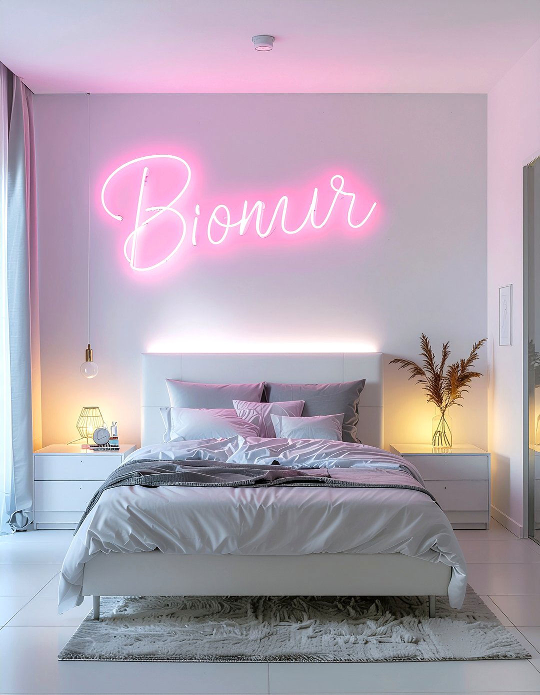 Neon Wall Sign For Bedroom - 30 bedroom lighting ideas