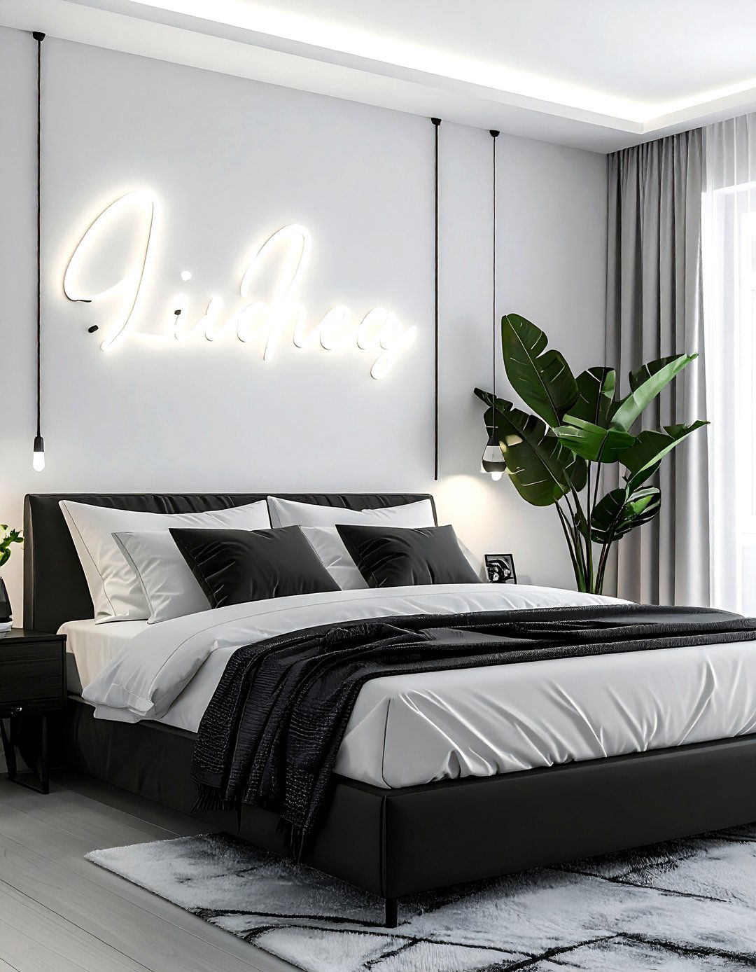 Neon wall sign - 30 lighting decor ideas