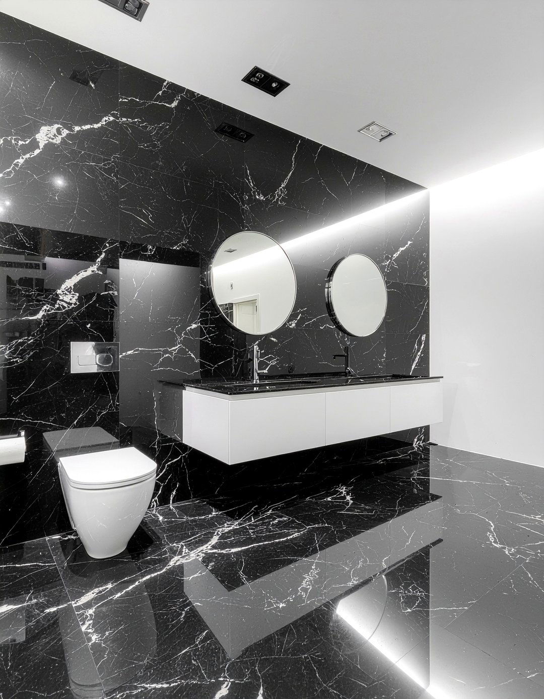 Nero Marquina Bathroom - 30 marble bathroom ideas