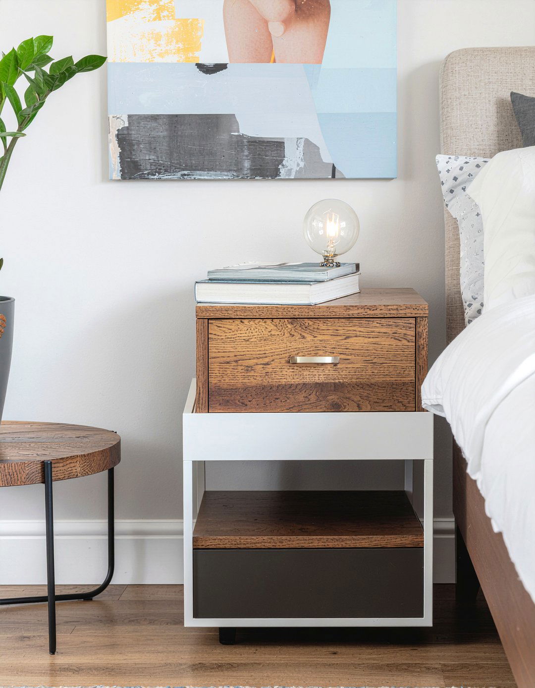 Nested Bedside Table - 30 bedroom transforming furniture ideas