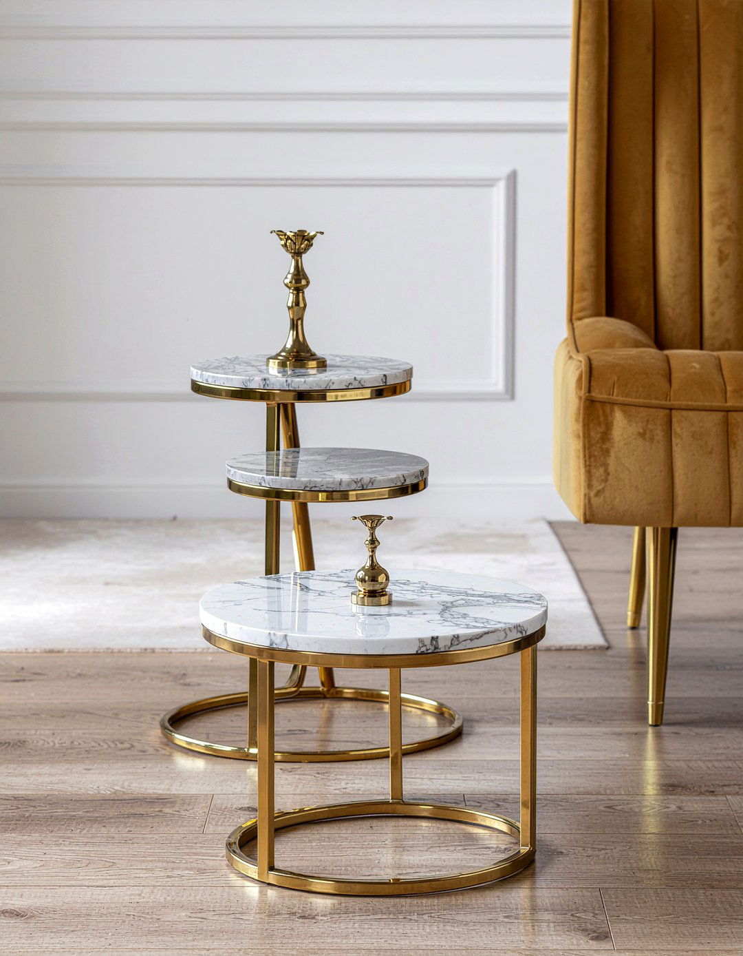 Nested Side Tables - 30 narrow living room ideas