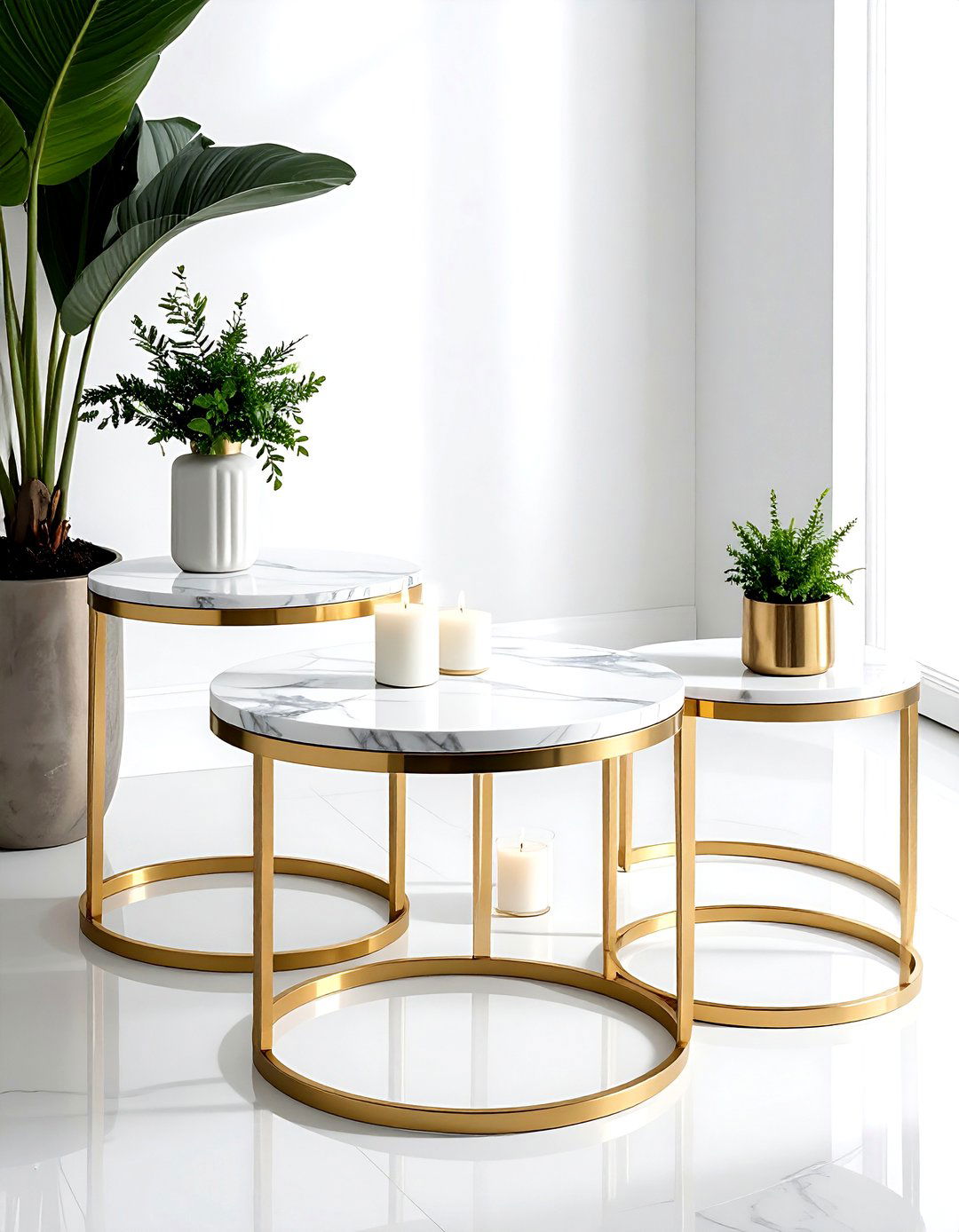 Nested side tables - 30 living room hosting ideas