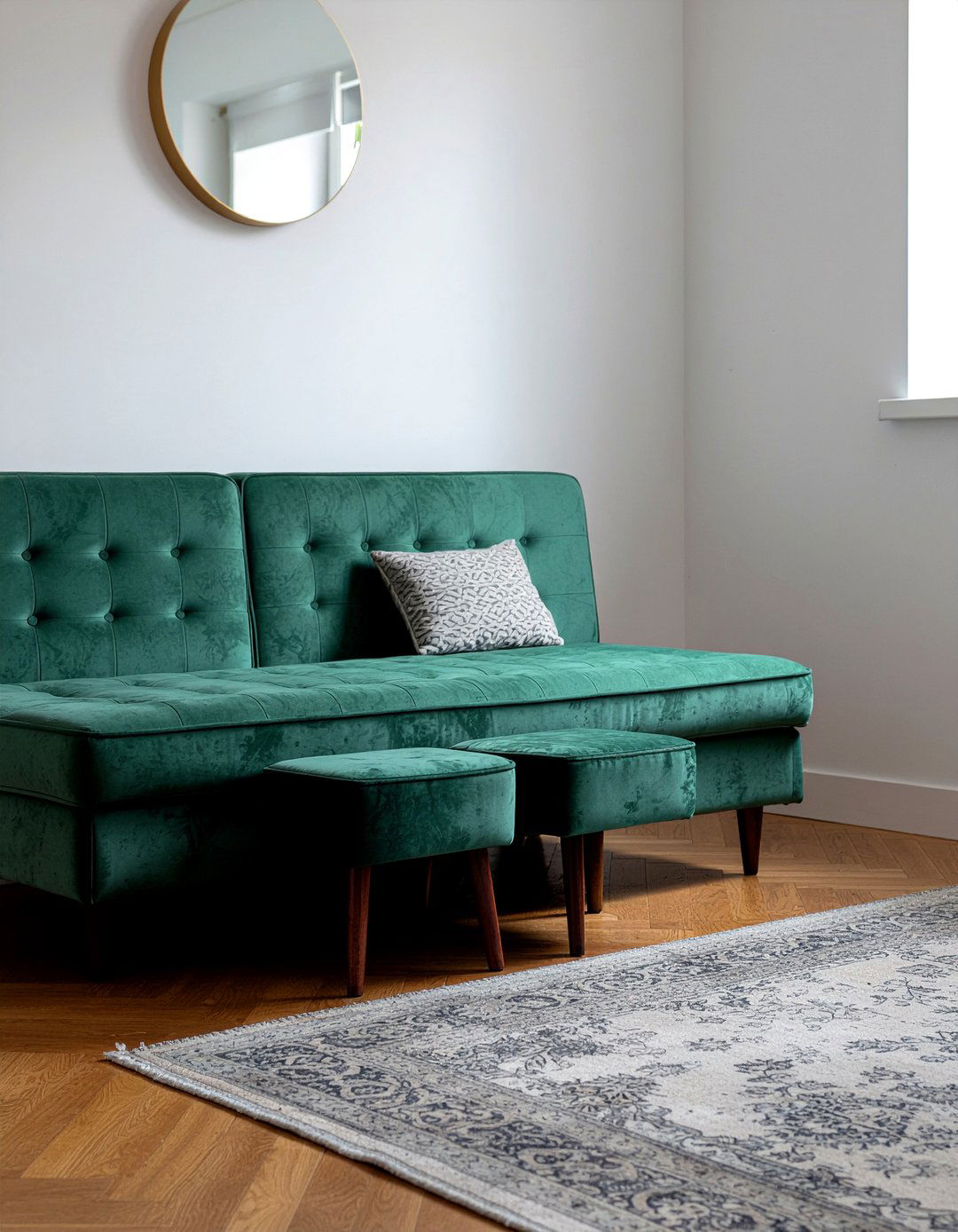 Nested velvet ottoman - 30 living room velvet ottoman ideas