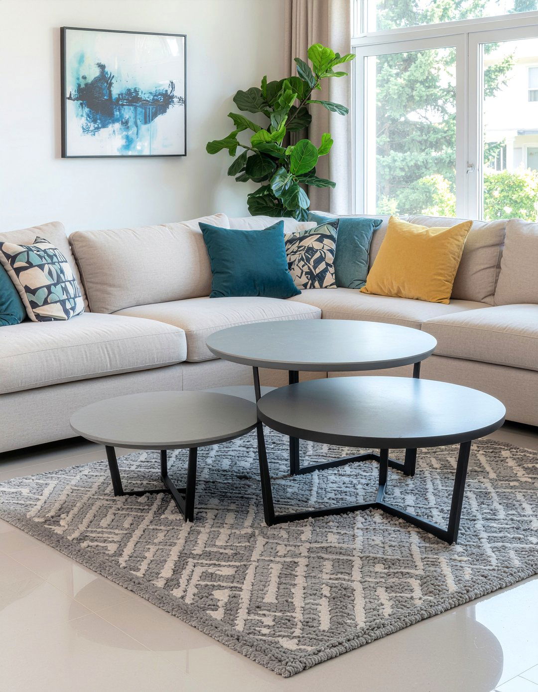 Nesting Metal Coffee Table - 30 living room metal coffee tables