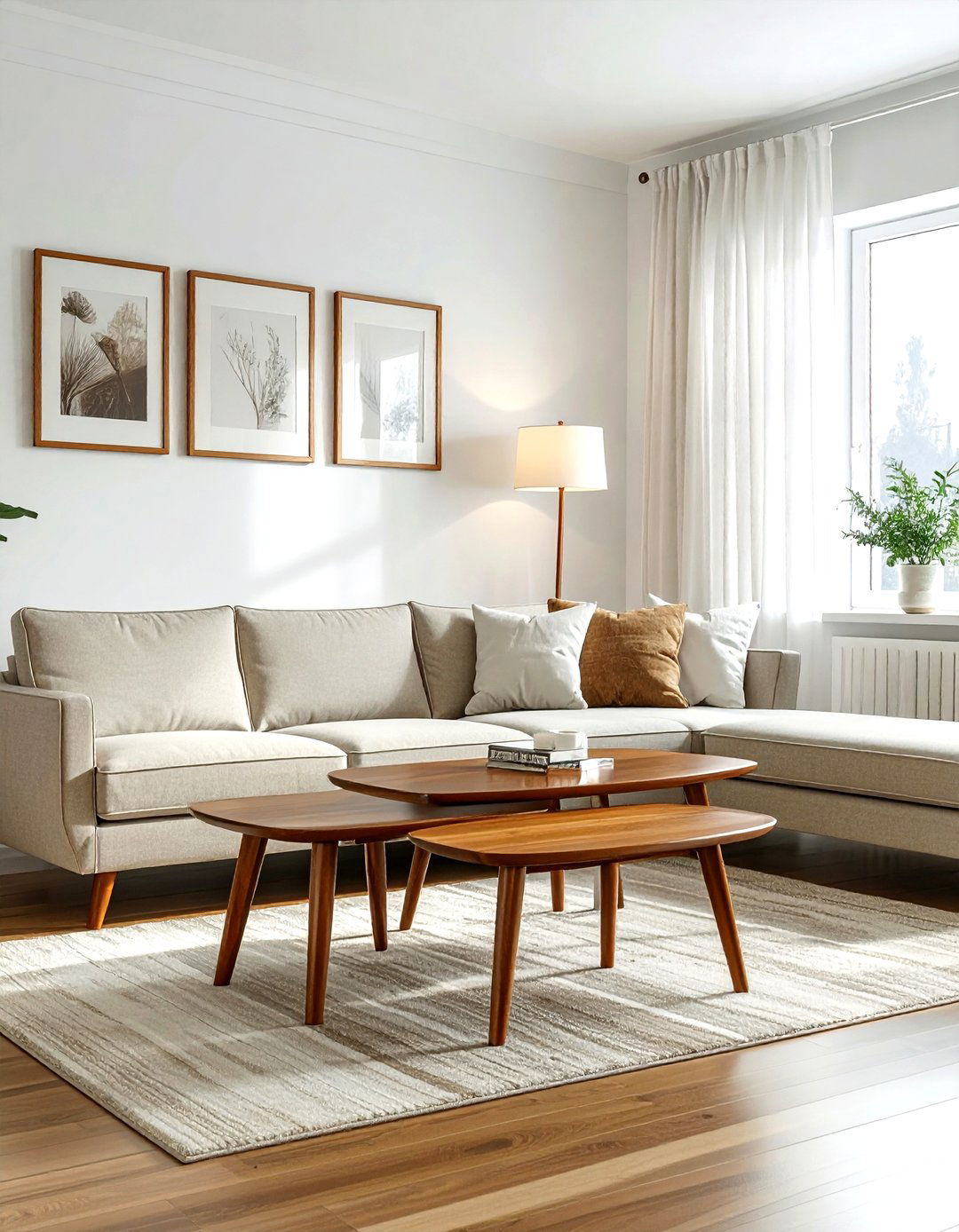 Nesting tables living room - 30 living room mid-century furniture ideas