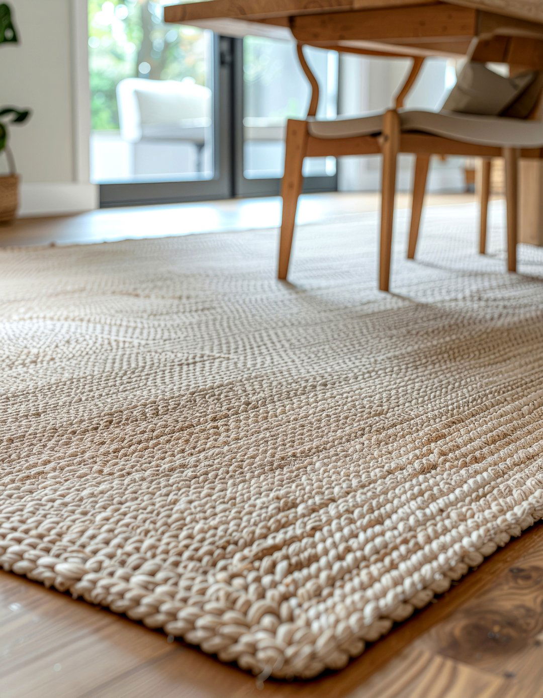 Neutral Area Rug - 30 farmhouse home decor ideas