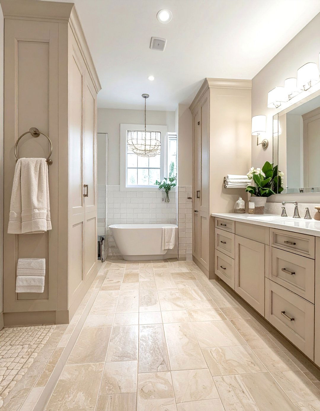 Neutral Bathroom - 30 shared bathroom ideas