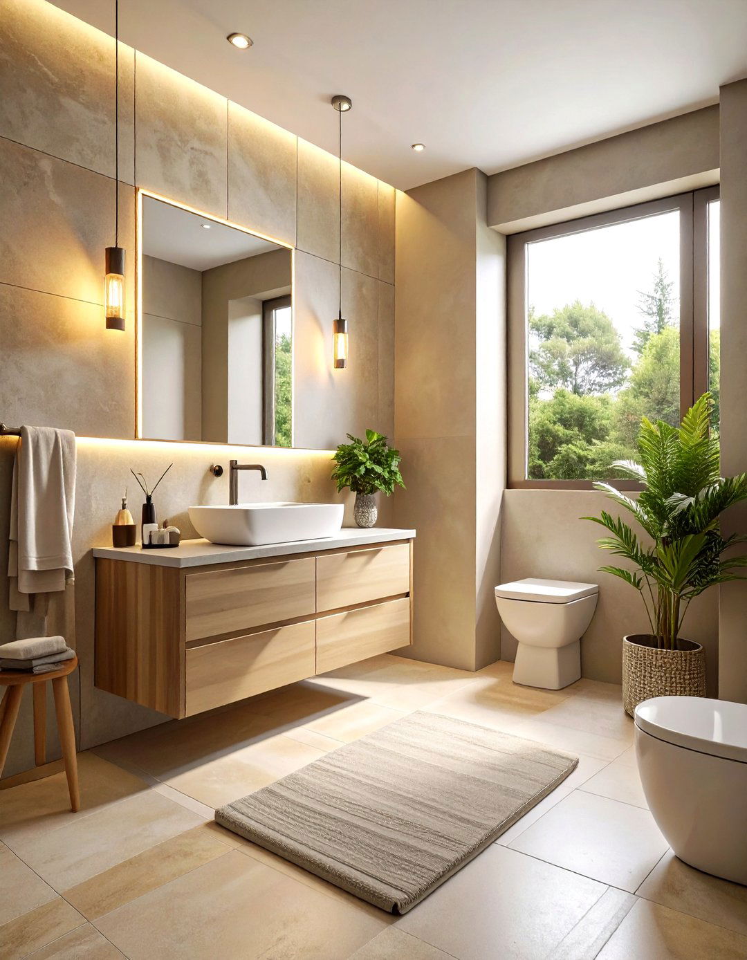 Neutral Bathroom Color Palette - 30 spa-like decor ideas