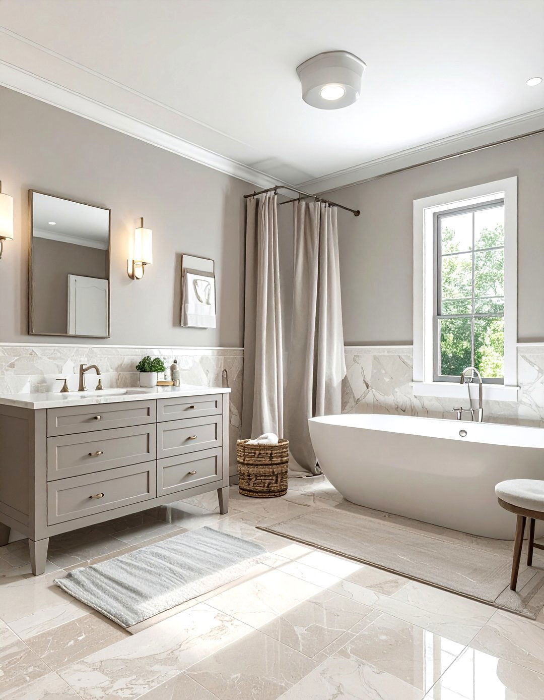 Neutral Bathroom Palette - 30 airy bathroom ideas