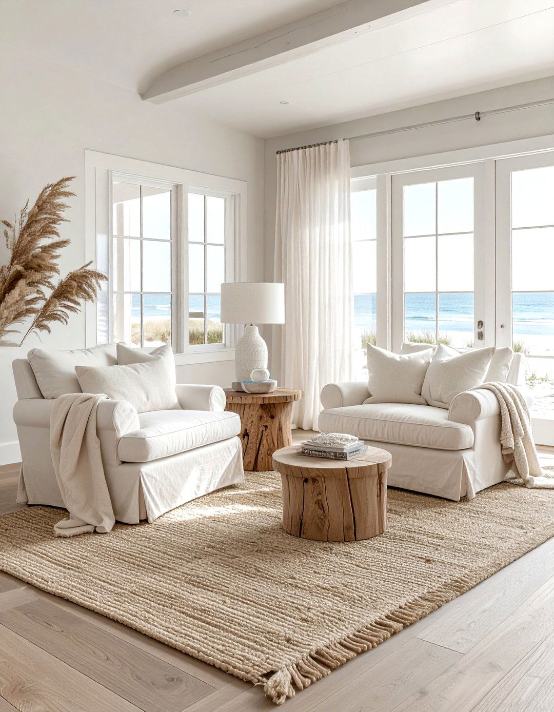 Neutral Beach House Living Room - 30 coastal beige living room ideas