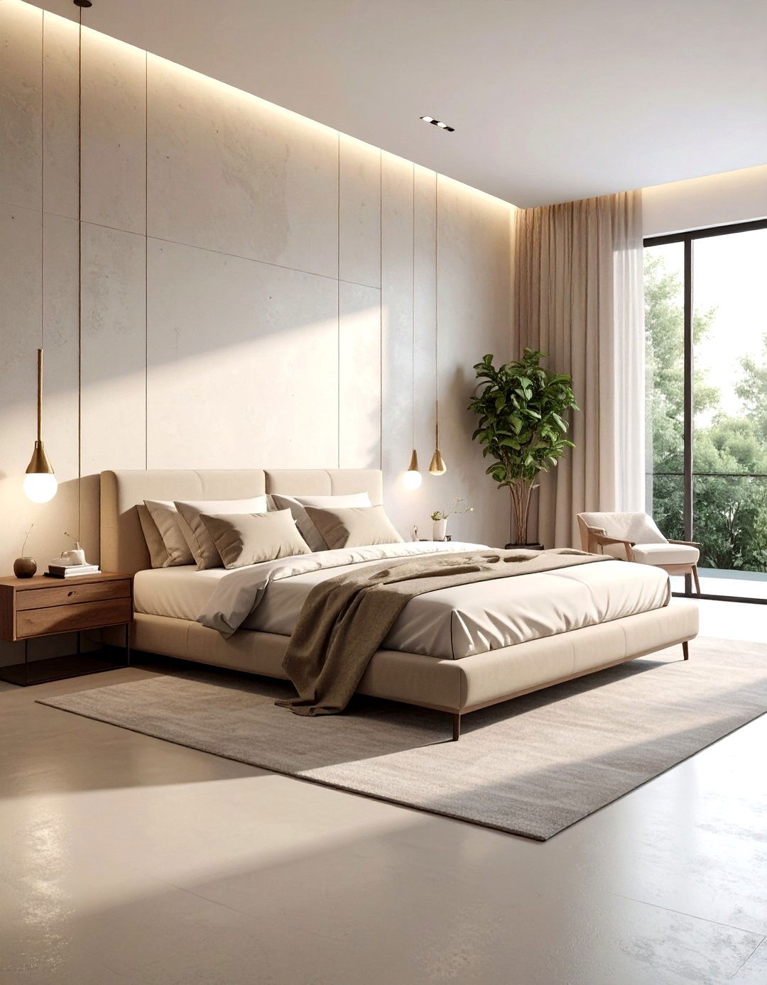 Neutral Bedroom Concrete - 30 polished concrete bedroom ideas