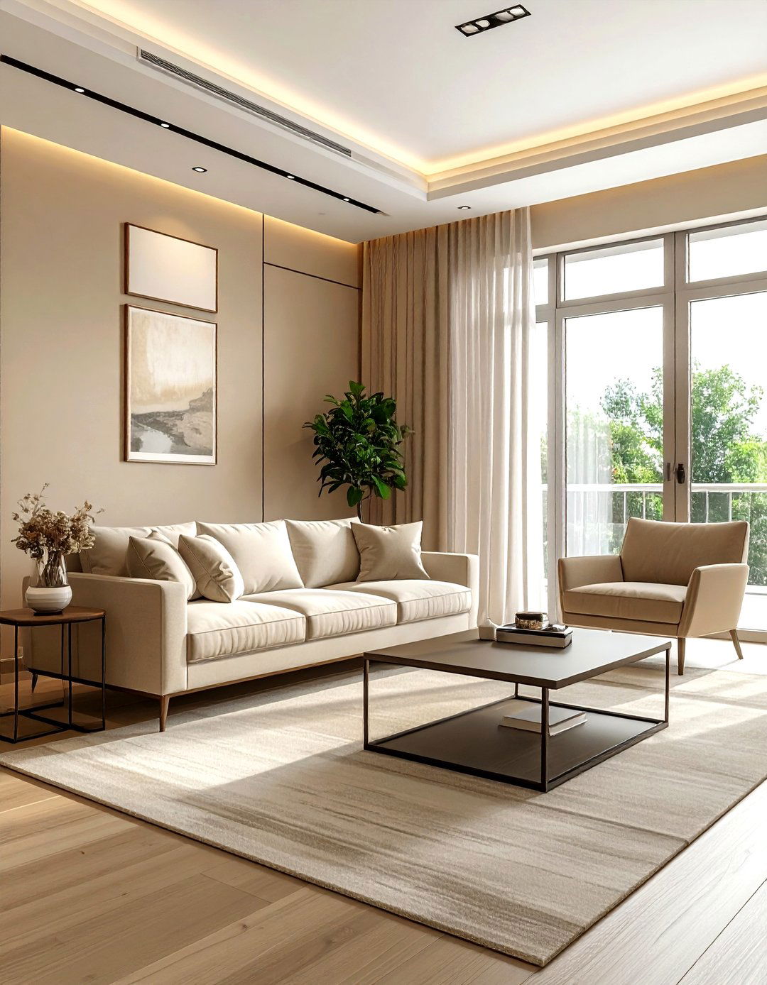 Neutral Beige Living Room - 30 minimalist beige living room ideas