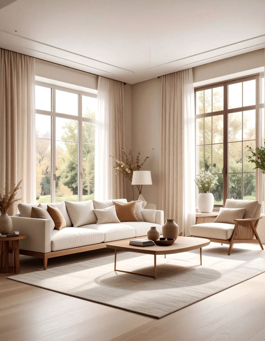 Neutral Beige Living Room - 30 beige living room design ideas