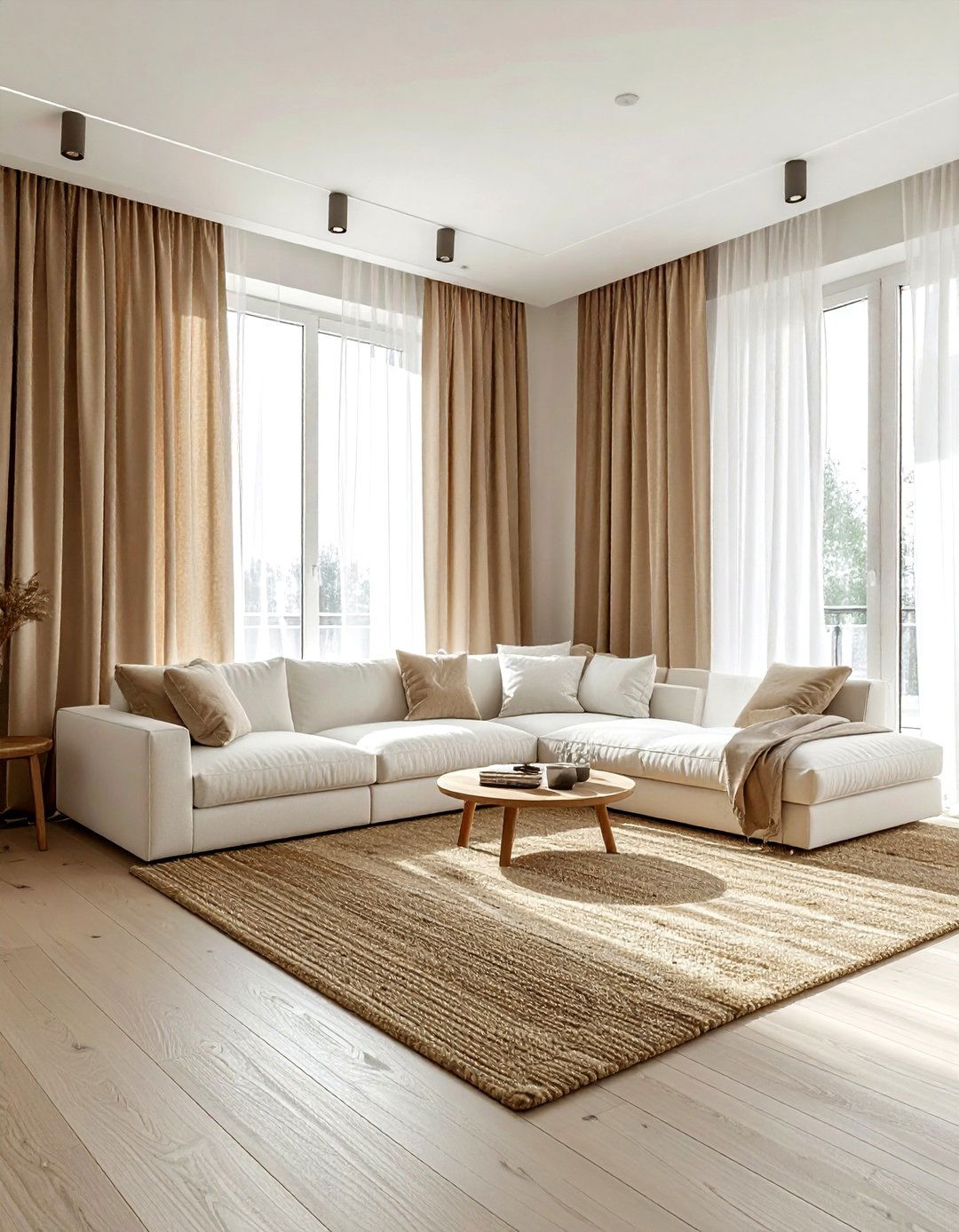 Neutral Beige Velvet Curtains - 30 velvet curtain ideas
