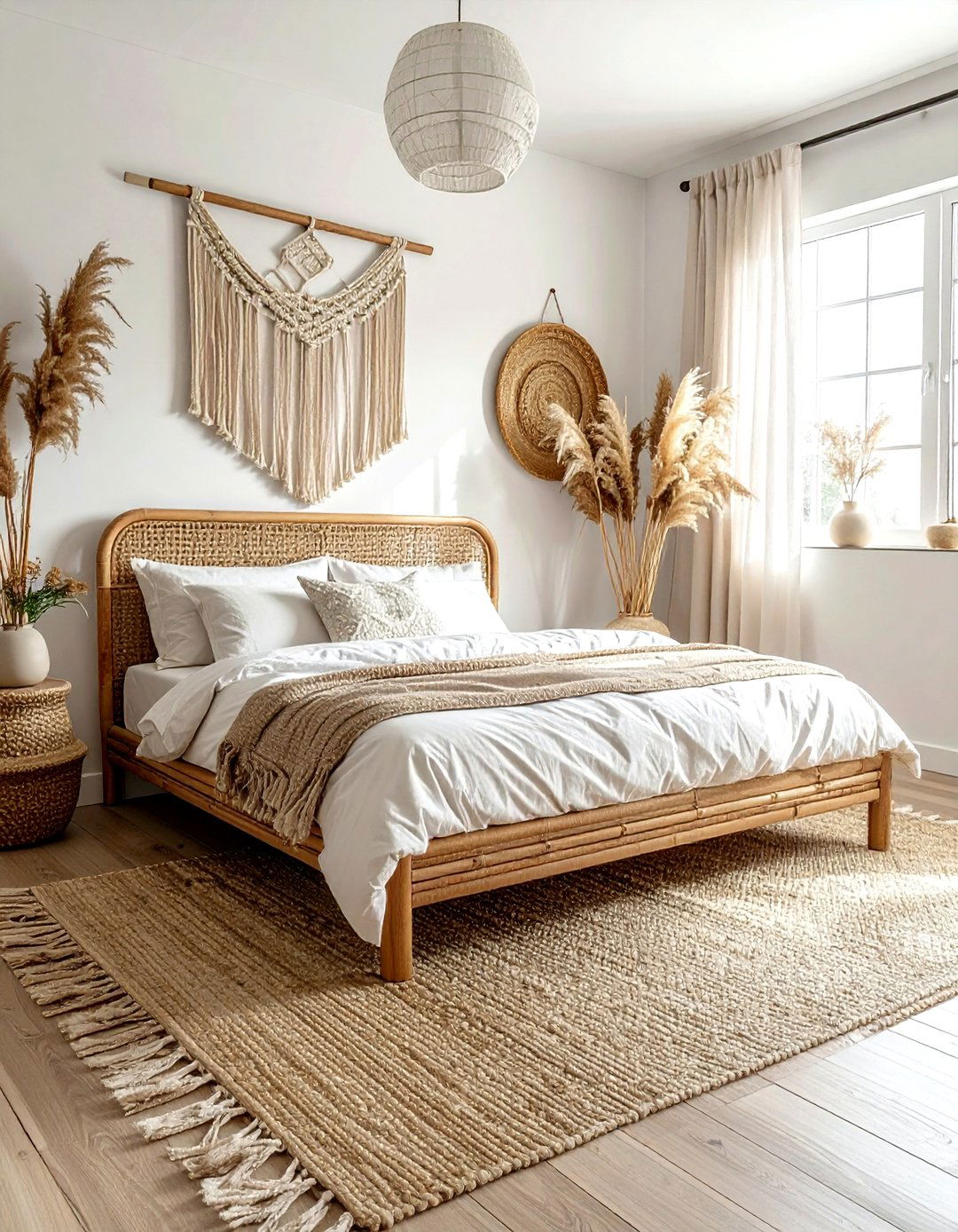 Neutral Boho Bedroom - 30 scandinavian beige bedroom ideas
