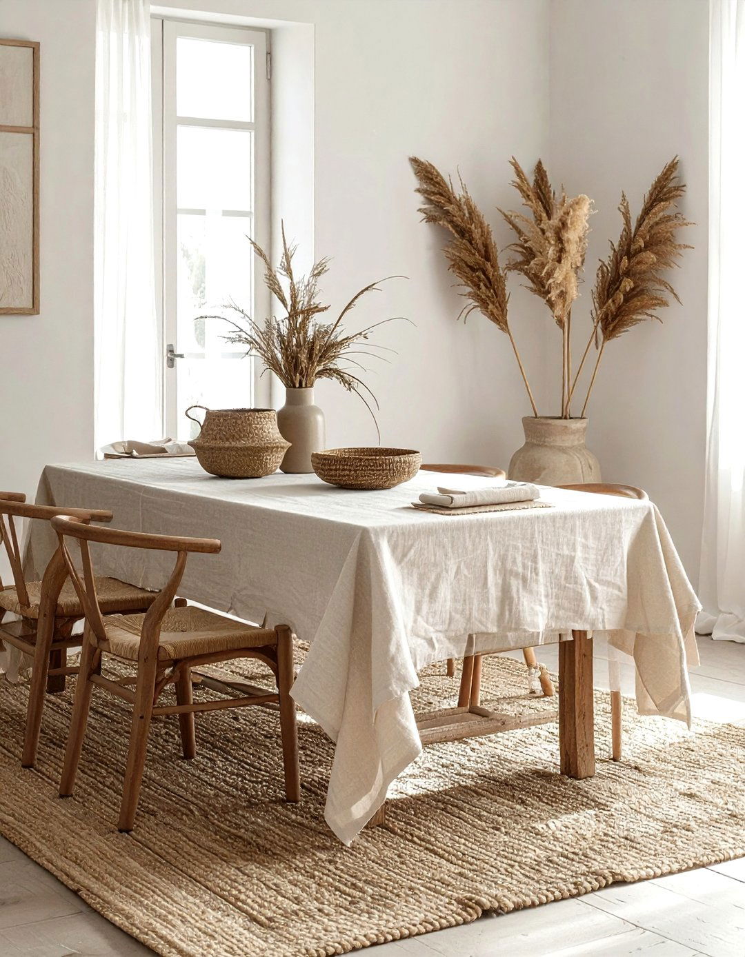 Neutral Boho Dining Room - 30 Bohemian dining room ideas