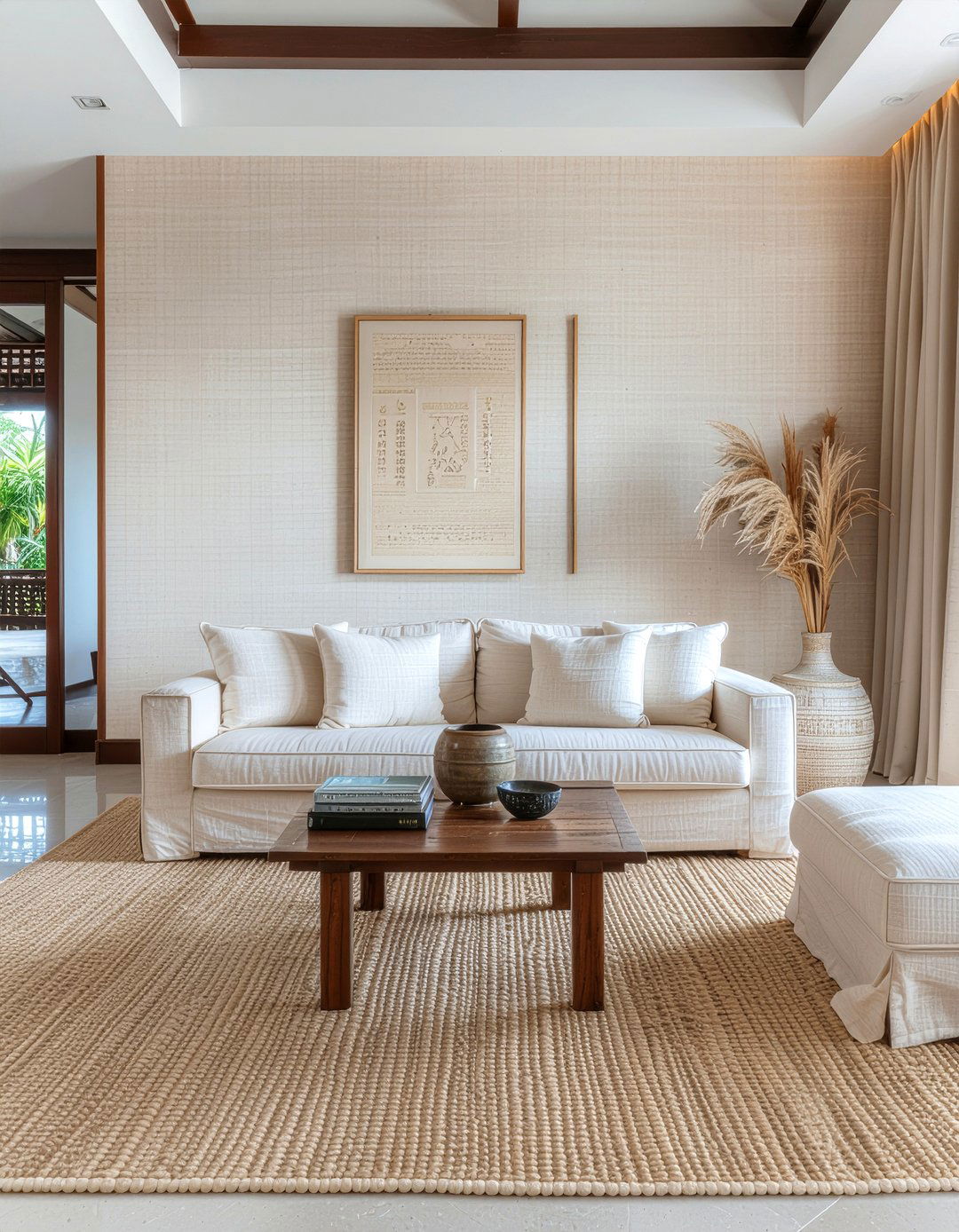 Neutral Chinese living room - 30 Chinese living room ideas