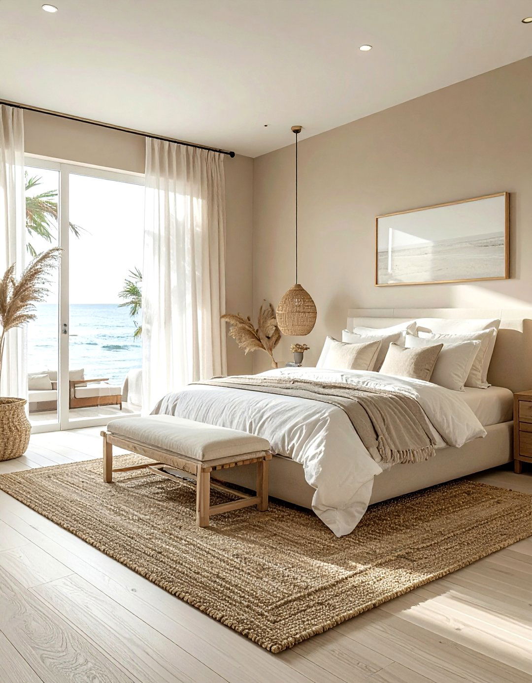 Neutral Coastal Bedroom - 30 coastal beige bedroom ideas
