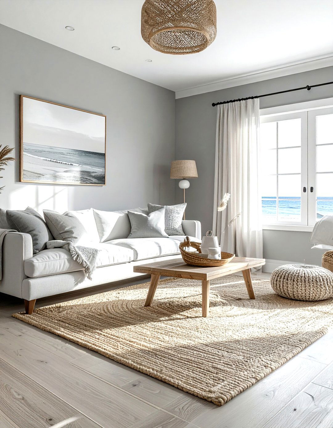 Neutral Coastal Gray Living Room - 30 coastal gray living room ideas