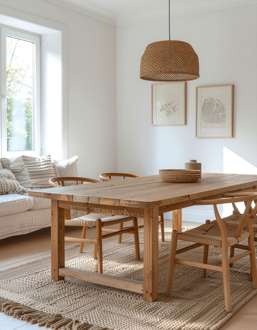 Neutral Color Palette - 30 farmhouse dining room ideas