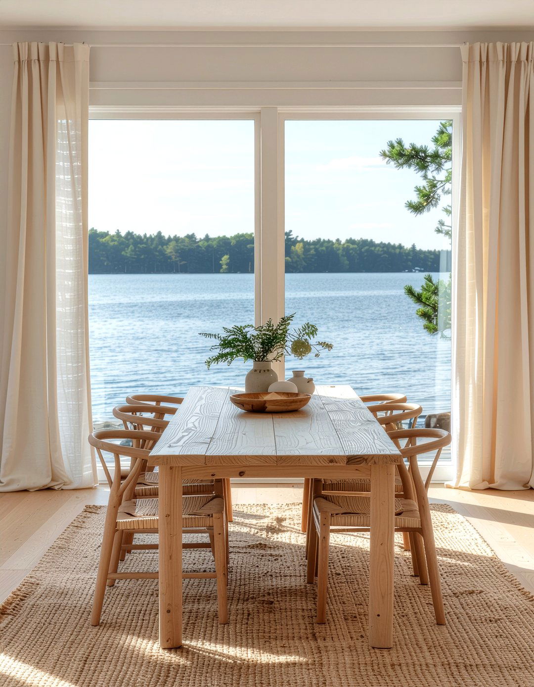 Neutral Color Palette - 30 lake house dining room ideas