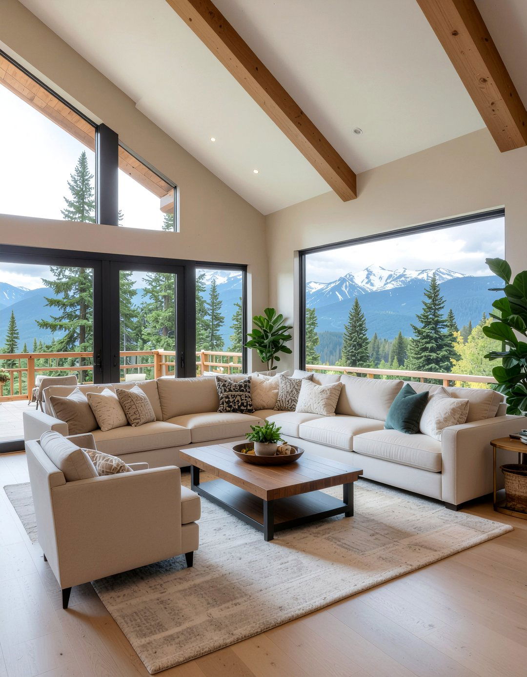 Neutral Color Palette - 30 lodge living room ideas