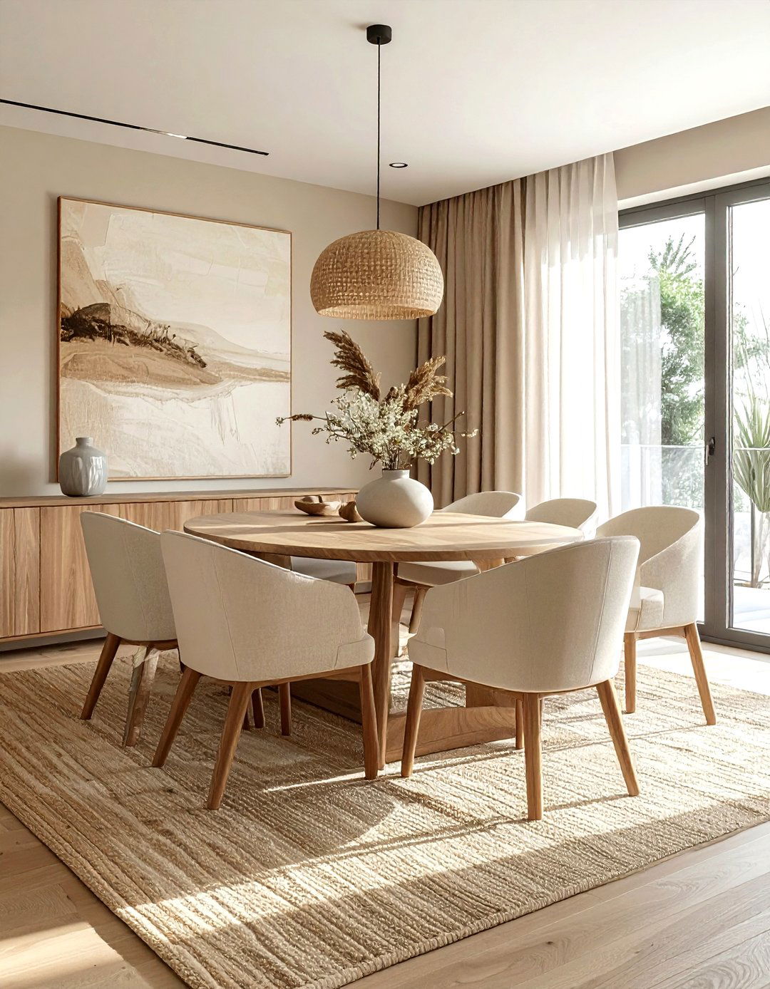 Neutral Color Palette - 30 minimalist dining room ideas