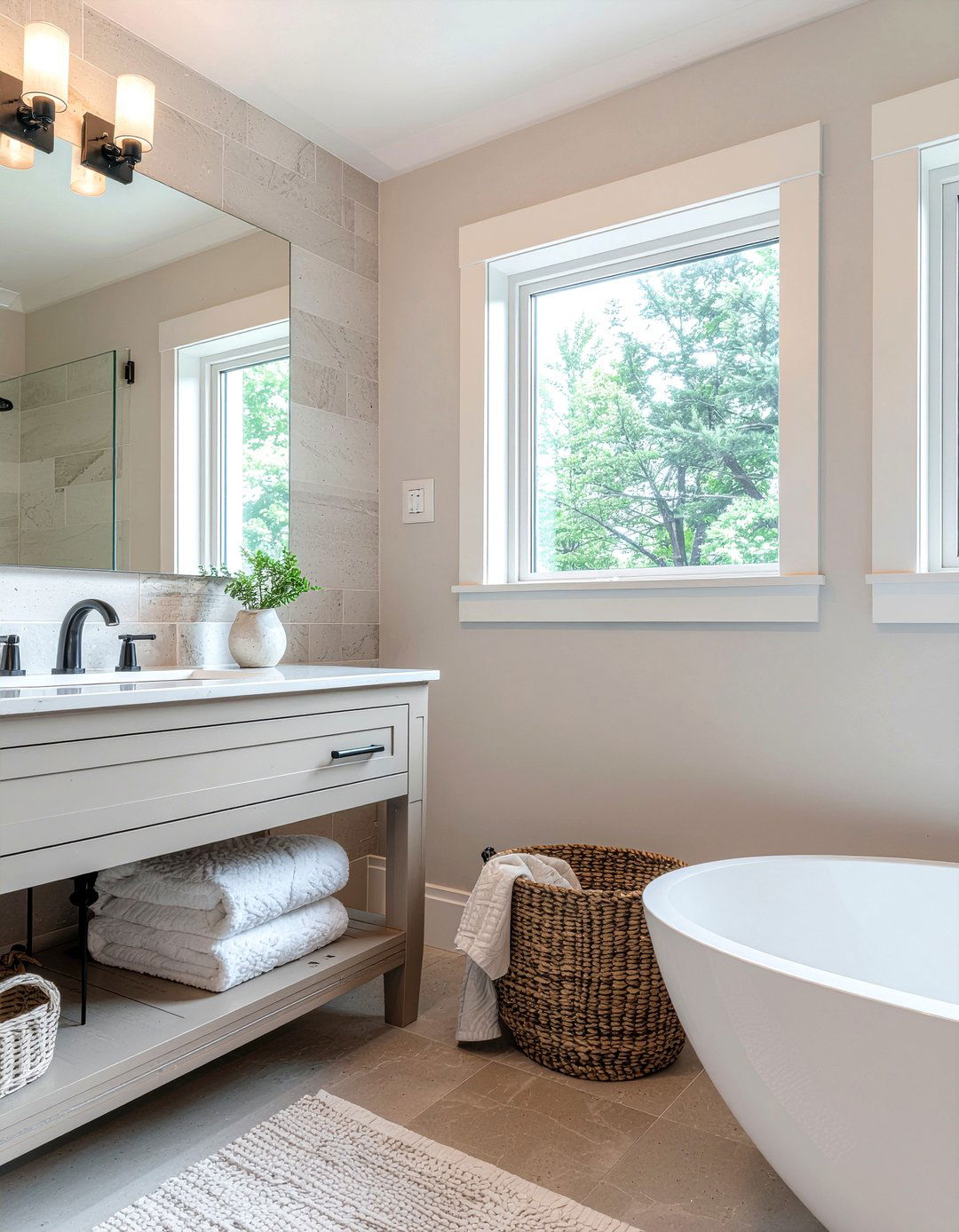 Neutral Color Palette - 30 new build bathroom ideas