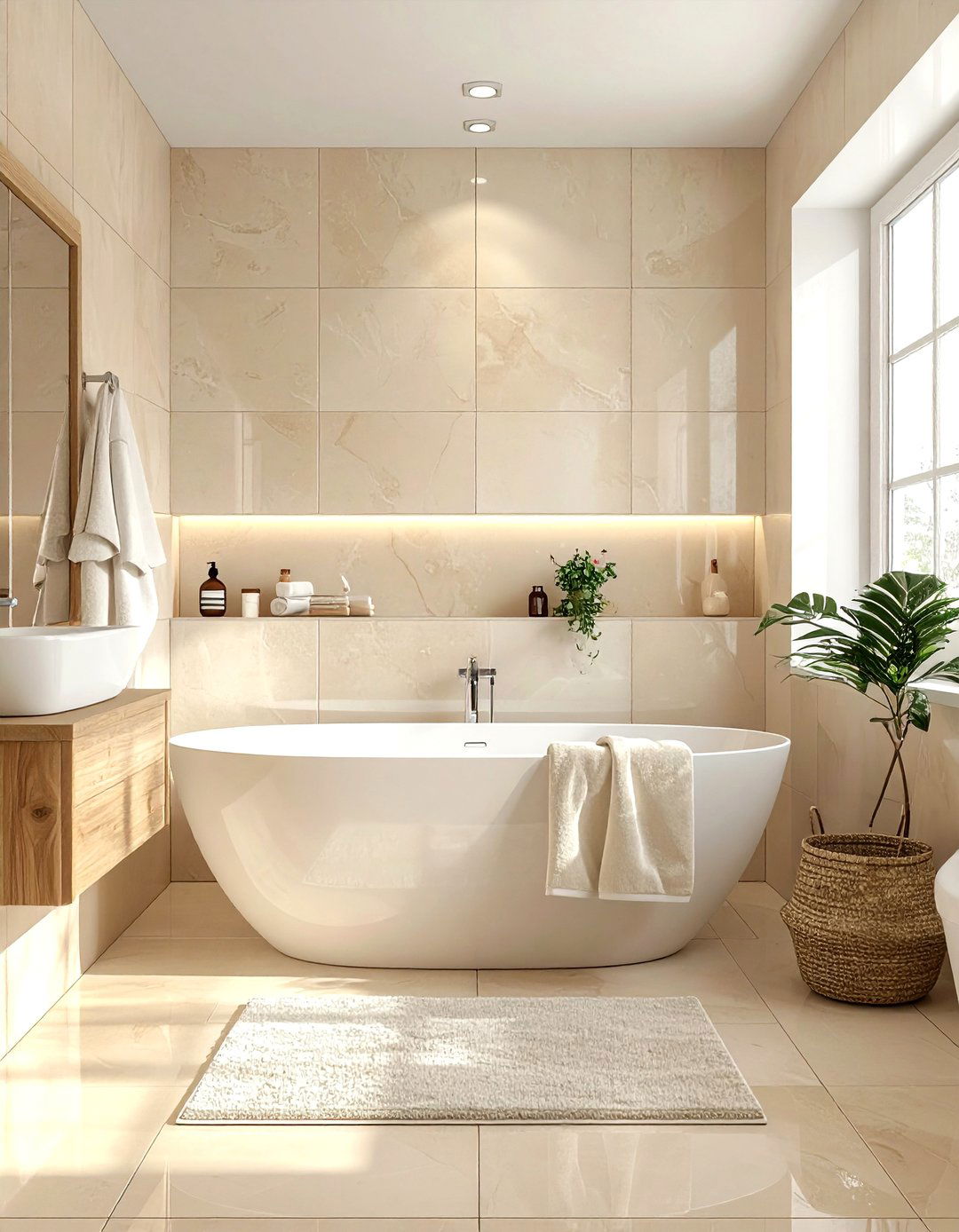 Neutral Color Palette Bathroom - 30 timeless bathroom ideas