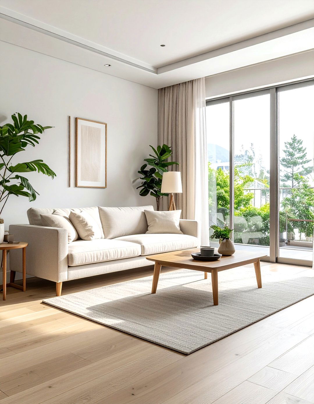 Neutral Color Palette Living Room - 30 Japanese minimalist decor ideas