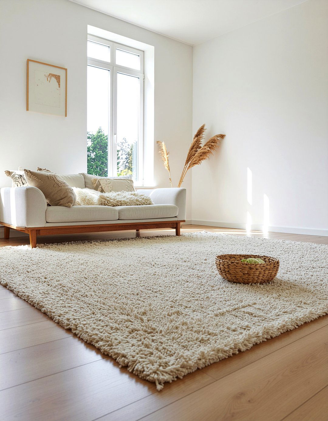 Neutral Cream Persian Rug - 30 living room Persian rugs