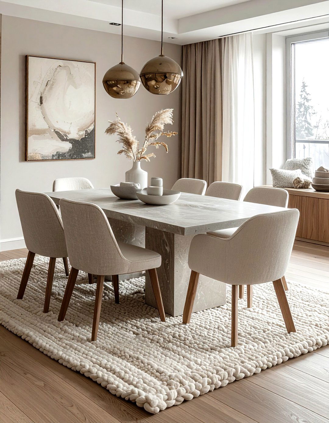 Neutral Dining Room - 30 dining room decor ideas