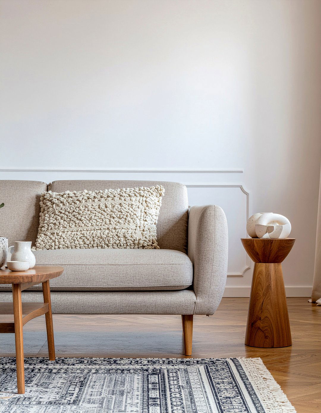 Neutral English Arm Sofa - 30 living room English arm sofa ideas